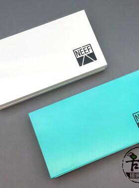 NEEF多功能三折铁盒水彩水粉颜料盒24格 自带调色区域 白红蓝色