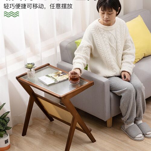 边几轻奢小茶几沙发简约北欧小户型茶桌简易客厅卧室床头柜桌子