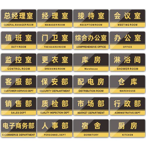 亚克力标识牌洗手间男女厕所卫生间办公科室牌门牌分区提示牌定制