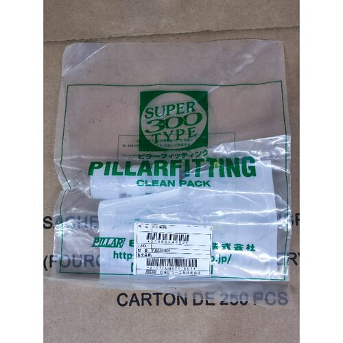 A065*PILLAR皮拉 PFA接头 P-U-W4EB 入珠直通 日本全新原包装