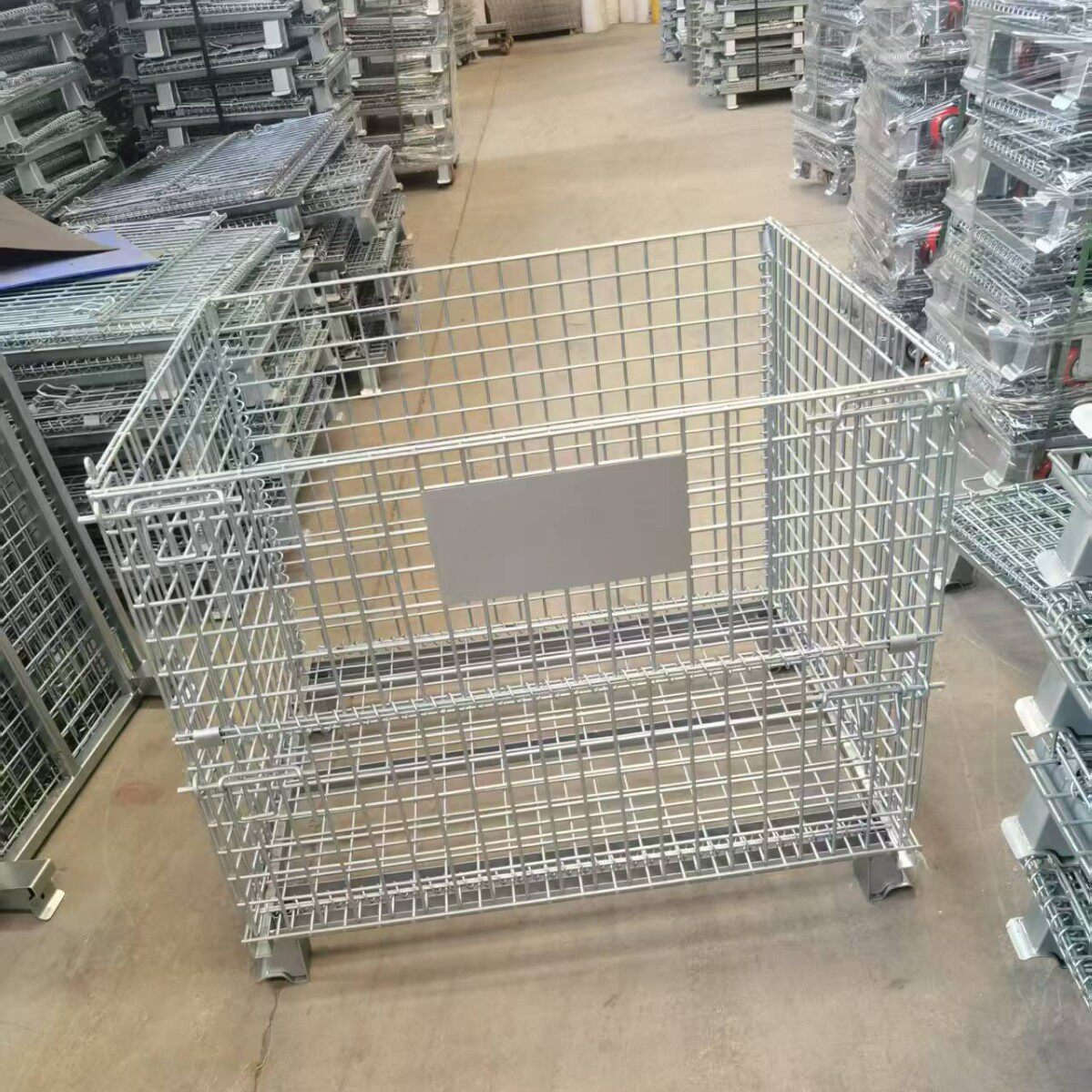 福建仓储笼铁笼框周转箱铁框工业周转筐铁折叠蝴蝶笼仓储笼铁框图片
