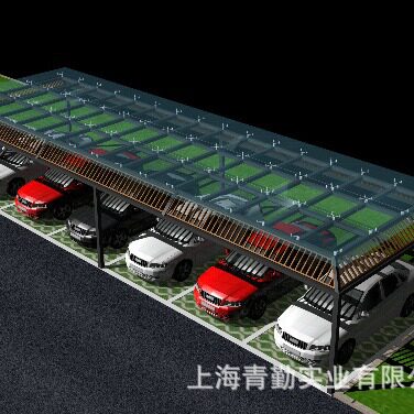 厂家供应 钢结构、膜结构停车棚 支持图片