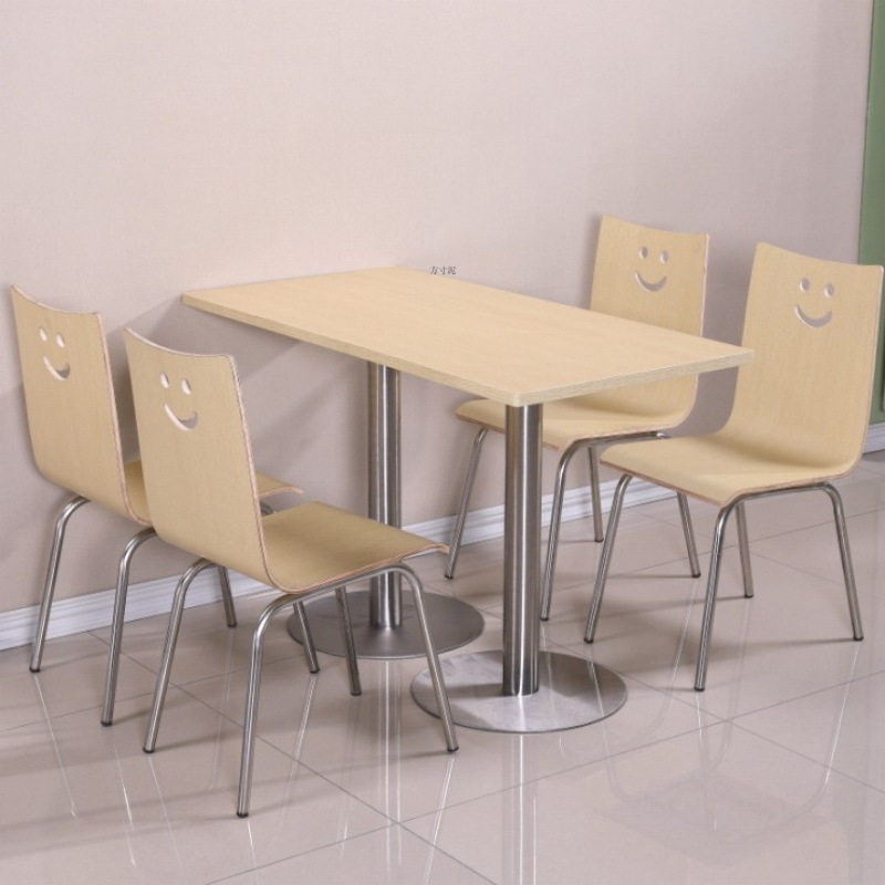 餐桌椅组合小吃店快餐桌椅面馆食堂员工厂餐厅不锈钢餐桌子厂批发