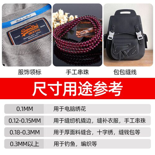 超细透明缝纫机线手缝魔术隐形超细鱼丝线衣服尼龙丝线婚纱领标线