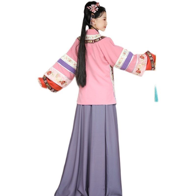 复古中式婚礼喜娘服古装女秀禾少奶奶绣花公主小姐常服明国风两件