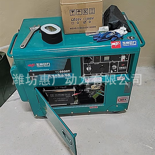 玉柴YC12500T-3双缸汽油发电机 玉柴动力10KW低噪音发电机组