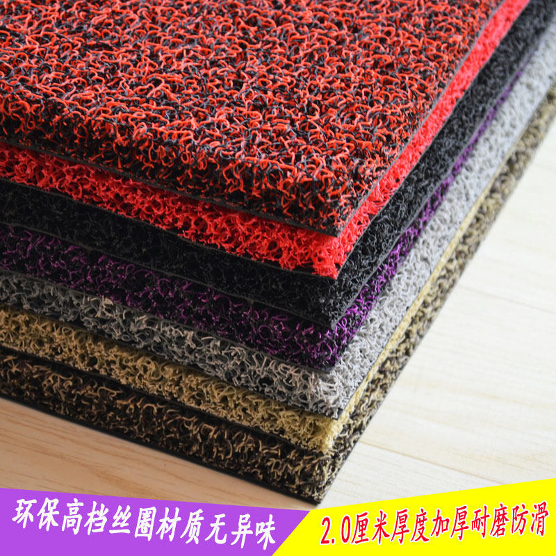 定制特厚丝圈地垫门垫可裁剪进门入门门厅脚垫子家用pvc防滑地毯