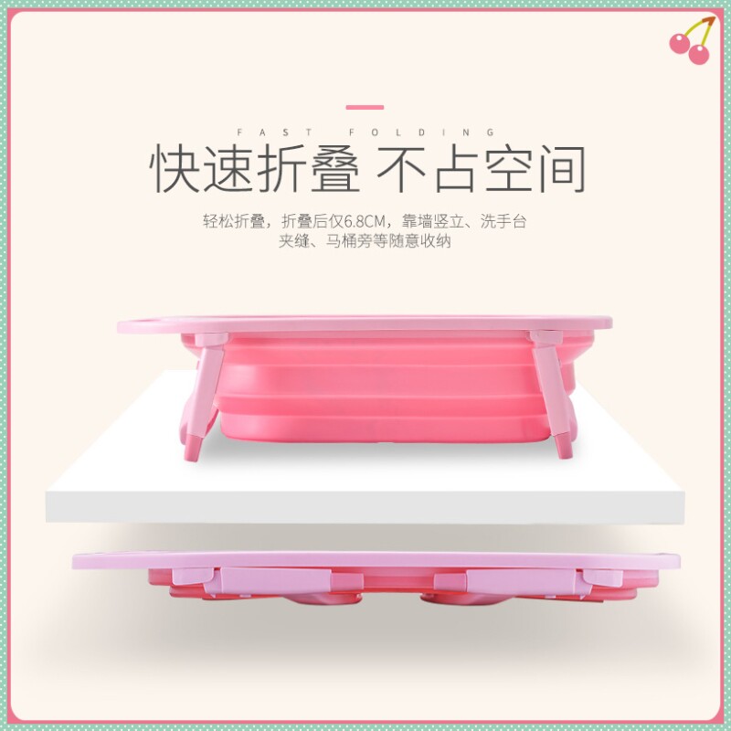便携式宝宝可折叠浴盆婴儿洗澡盆加大号新生儿澡盆小孩感温沐浴盆