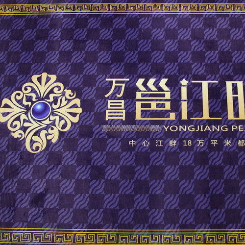 水晶绒地垫定制logo地毯进门毯门垫脚垫定做尺寸欢迎光临迎宾