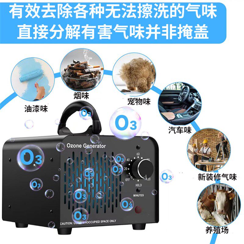 汽车室内专用臭氧消毒机空气臭氧发生器家用除甲醛除味车载杀菌机