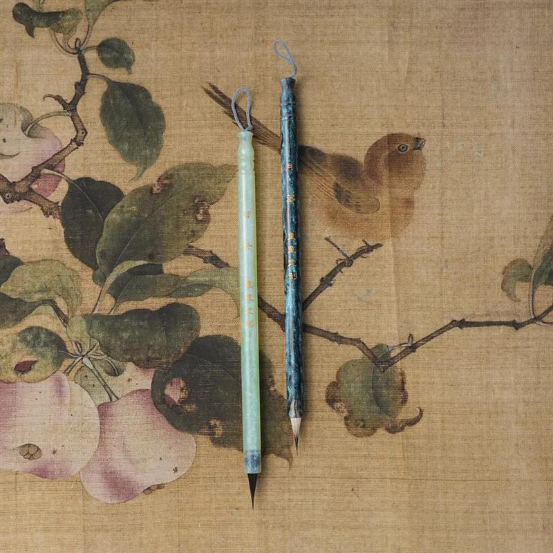 【童童定制】日升-月落 纯黑尖紫毫 小楷小行书毛笔  出峰:2.0CM