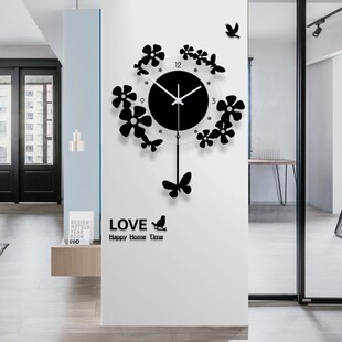 雅刻丽钟表挂钟客厅静音家用时尚创意时钟现代简约田园艺术石英钟