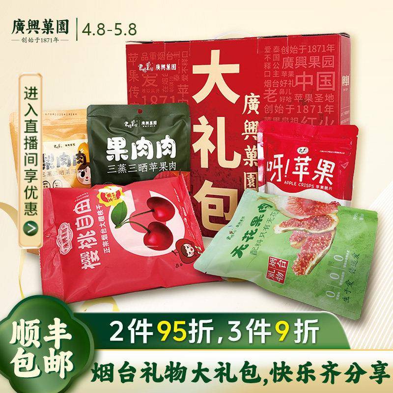 广兴果园烟台特产果干大礼包苹果脆片苹果干樱桃干无花果干零食
