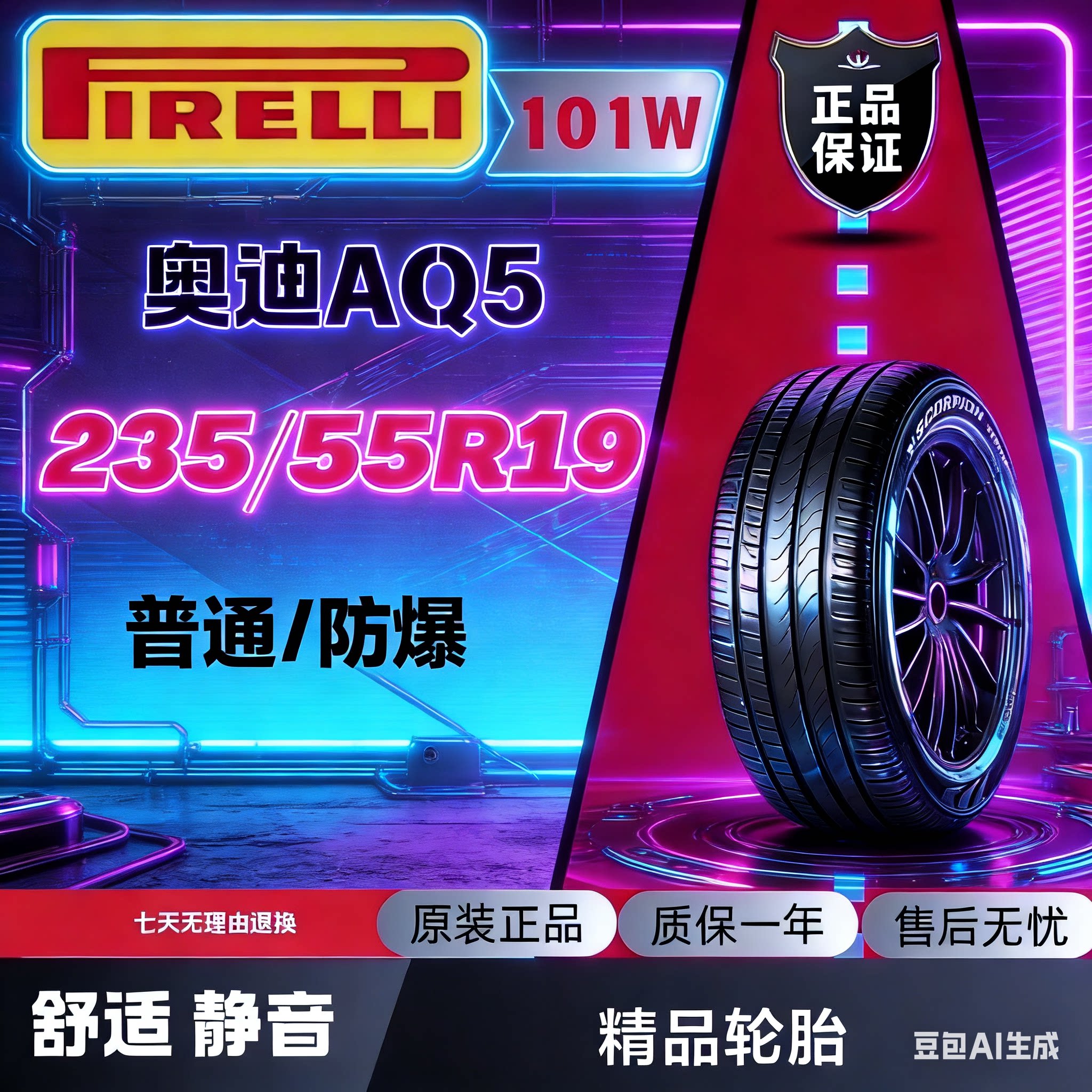 倍耐力蝎子原配奥迪Q5L轮胎