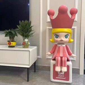 M茉olly莉画家公主落地大摆件潮流手办网红家居客厅电视柜旁装饰