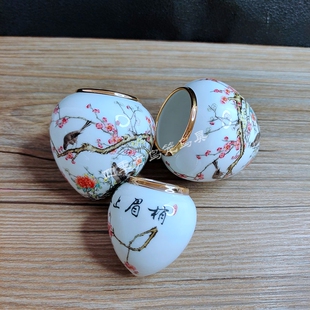 景德镇画眉鸟食罐鸟碗鸟食杯金口喜上眉梢大号中号广笼川笼鸟用具
