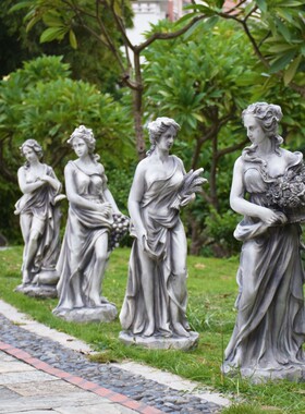 户外花园庭院欧式人物玻璃钢雕塑幼儿园小区别墅商场复古装饰摆设