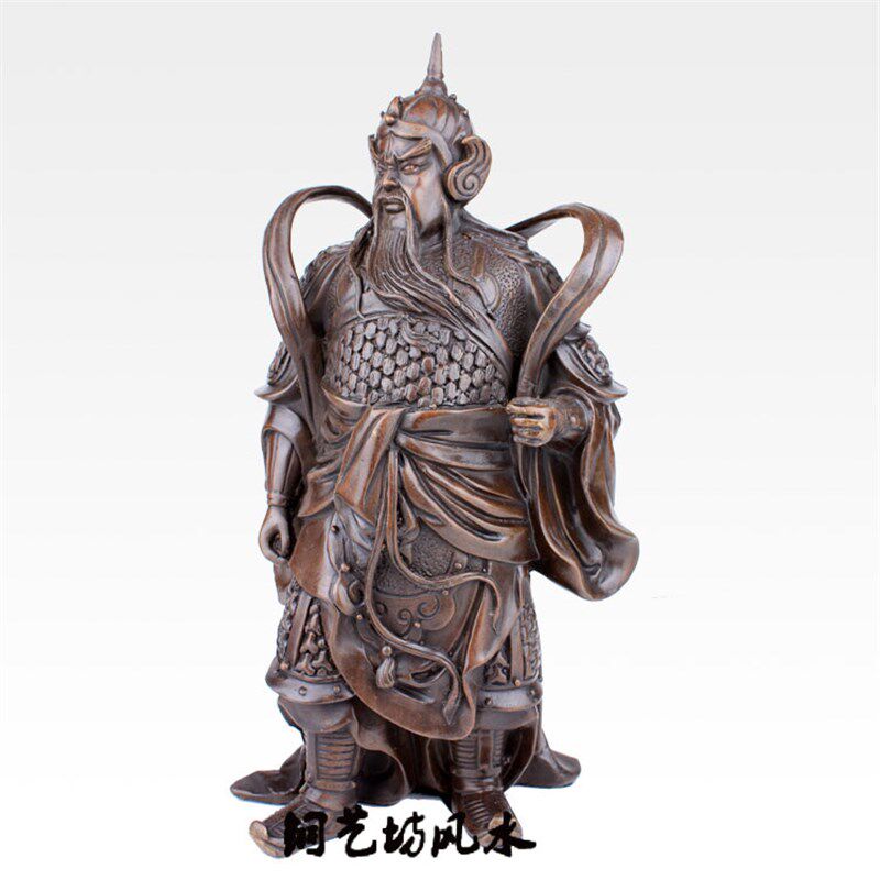 铜艺坊 纯铜门神摆件大号尉迟恭秦琼铜像左右护法家居客厅装饰