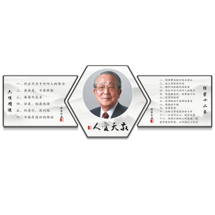 稻盛和夫办公室装饰画六项精进名言壁画走廊励志公司文化墙挂画