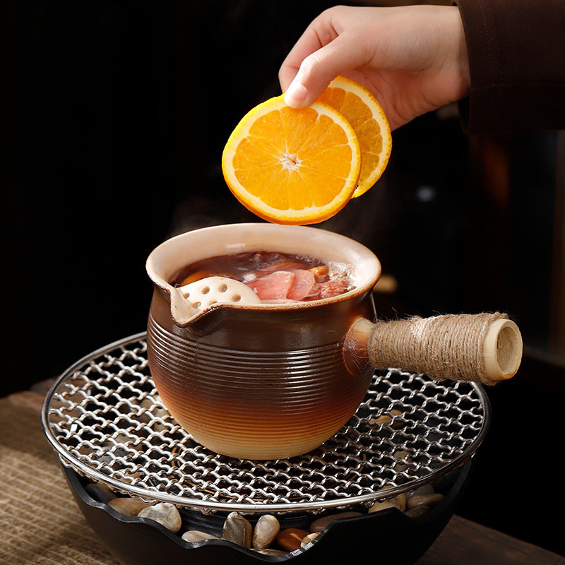 围炉煮茶器具全套烤茶大号套装侧把煮茶壶冬日室内温酒下午茶整套