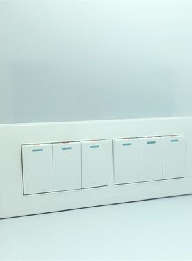 老式墙壁开关插座118型六位单控开关单开面板4位6开电灯按钮暗装