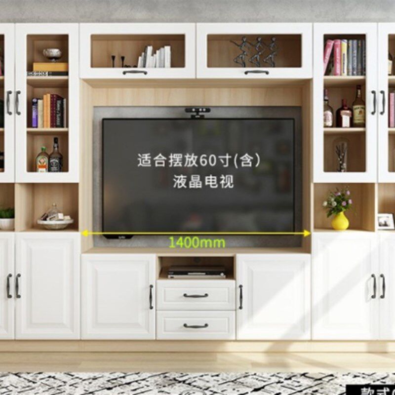 电视柜书柜组合多功能背景墙柜酒柜欧式视听柜储蓄柜可定制包邮