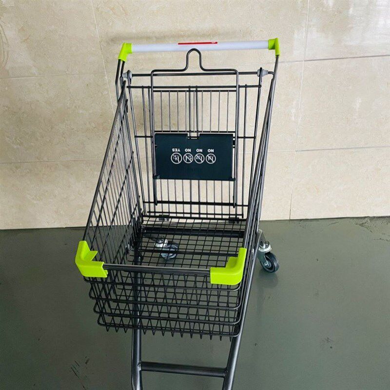 超市购物车商场手推车买菜小拉车黑色购物车物业小推车仓库理货车