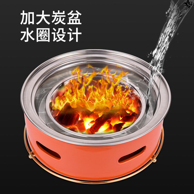 韩式碳烤炉网红陶土烧烤炉西塔老太太网红烤肉锅烤肉店专用烤肉炉