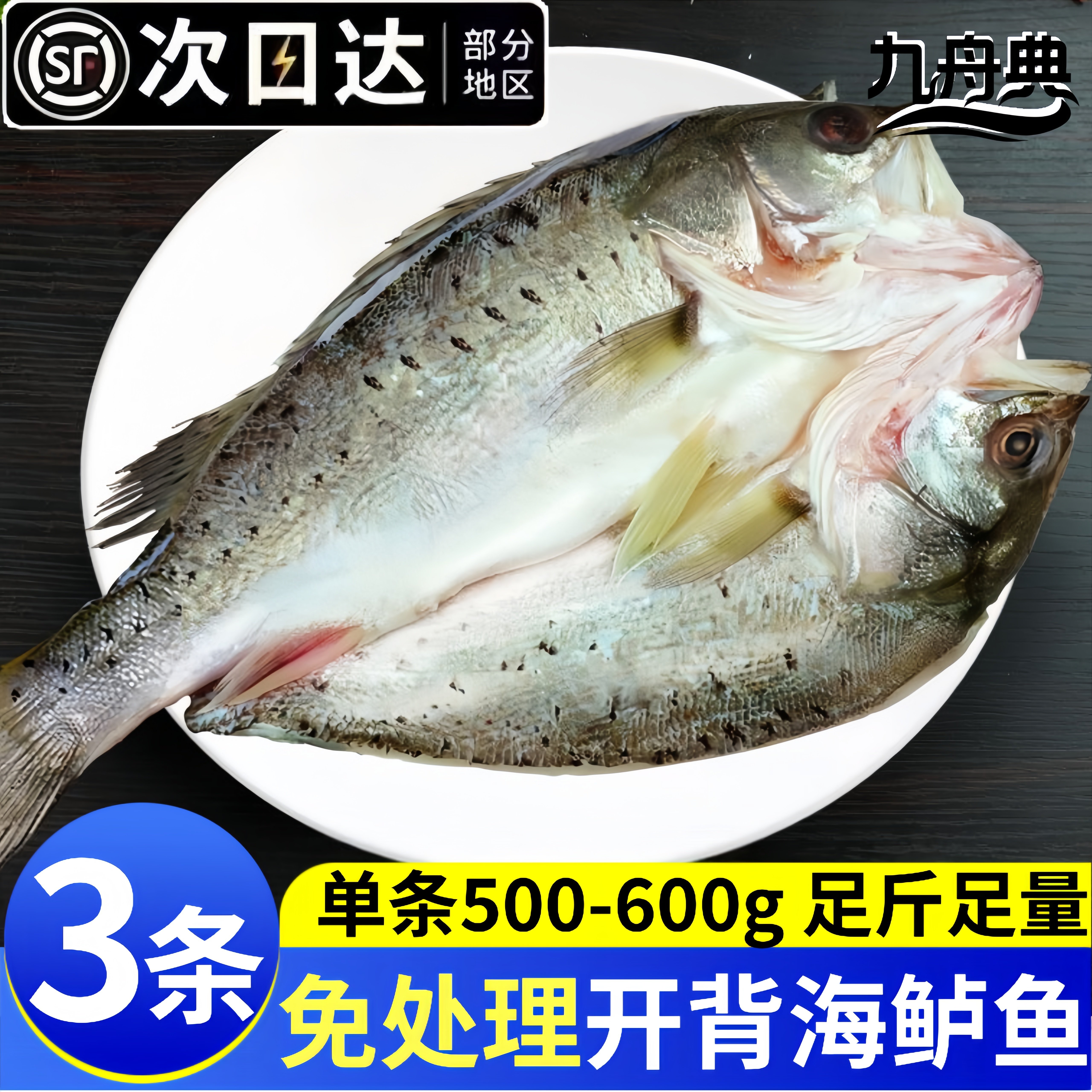 万人抢！现杀开背海鲈鱼600g/条