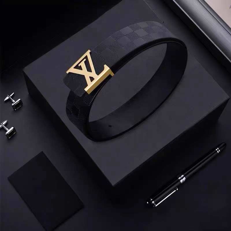 真皮男士高档奢侈品皮带头层牛皮平滑扣商务休闲裤腰带送男友送礼