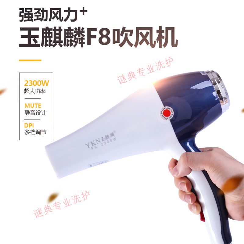 玉麒麟F8吹风机电吹风筒大功率2300w理发店发廊家用专业冷热负离