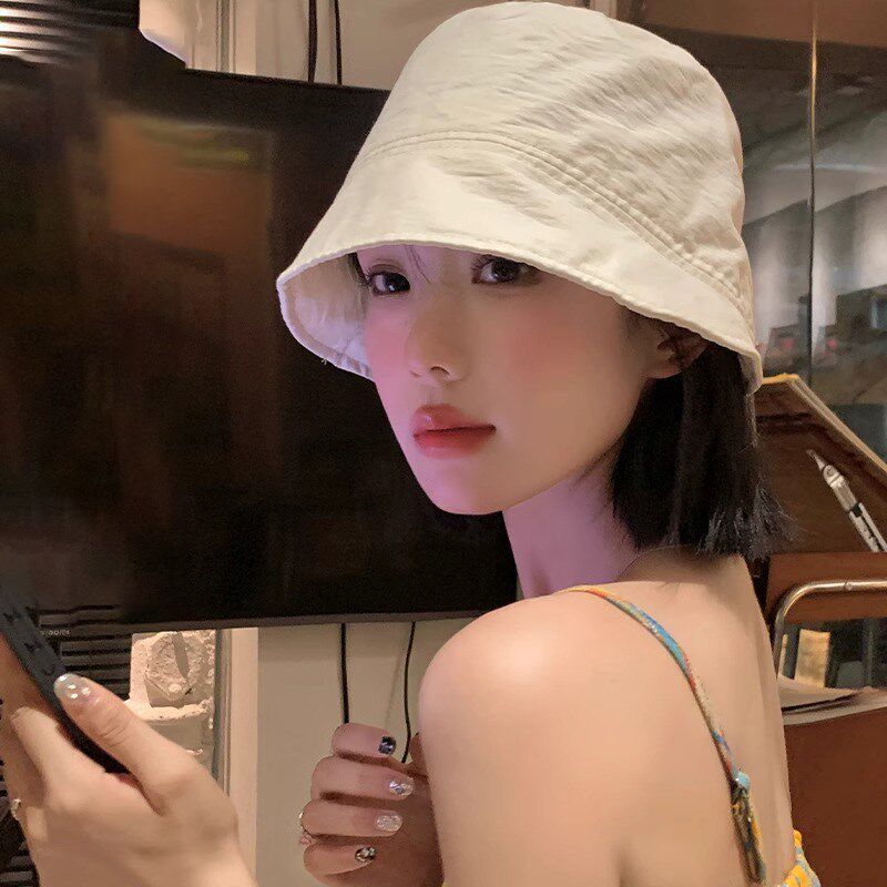 假发帽一体短发仿真人发24新款秋季日系渔夫帽女大帽檐显脸小水桶