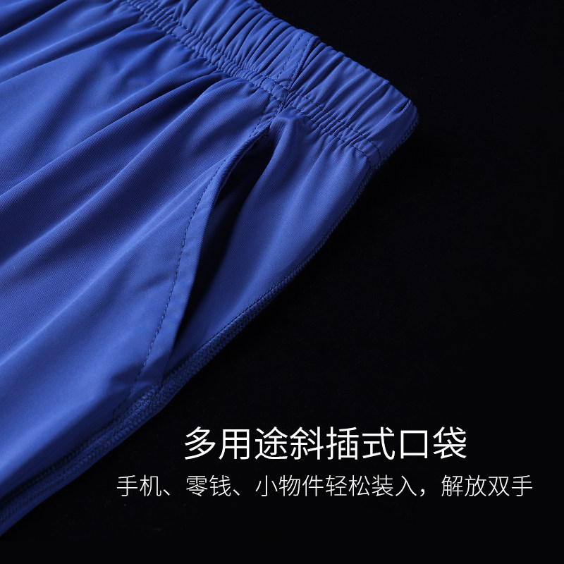 夏季男士睡裤短裤冰丝一片式家居裤超薄宽松舒适休闲居家裤大裤衩