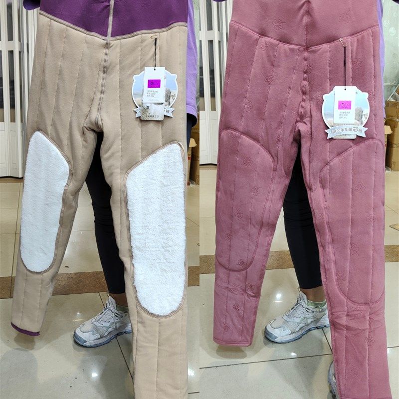 丰容2250冬季棉裤女加绒加厚高腰保暖裤护膝护腰加肥加大码羊毛裤
