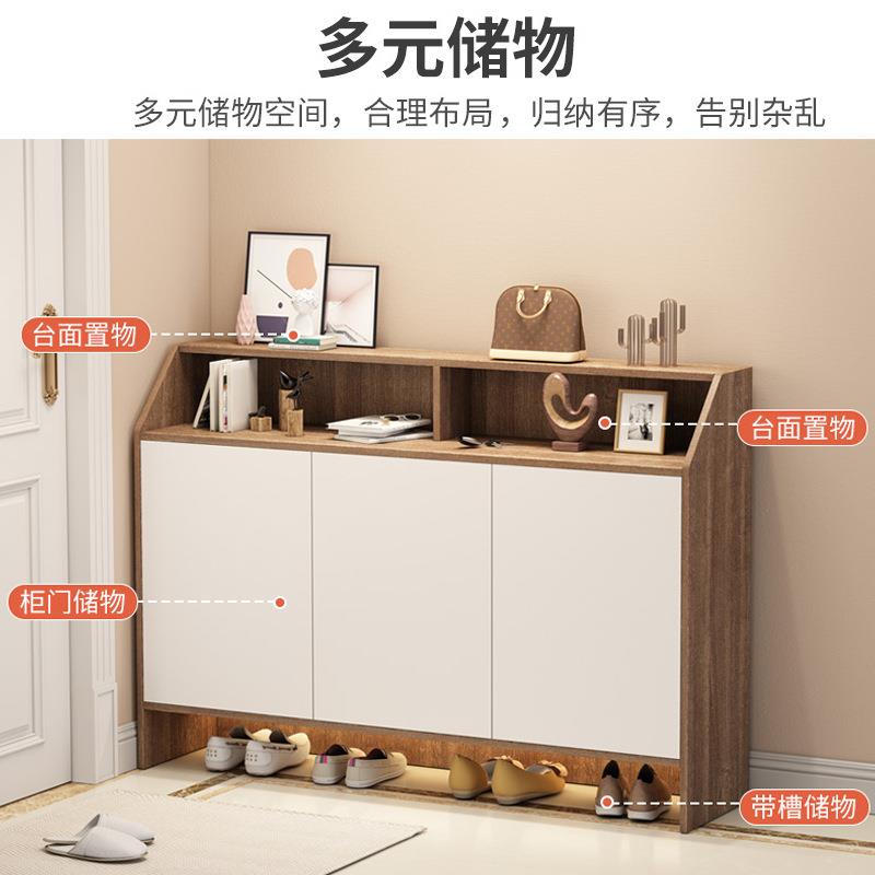鞋柜家用门口大容量玄关柜简易阳台收纳储物柜家用门外鞋架经济型