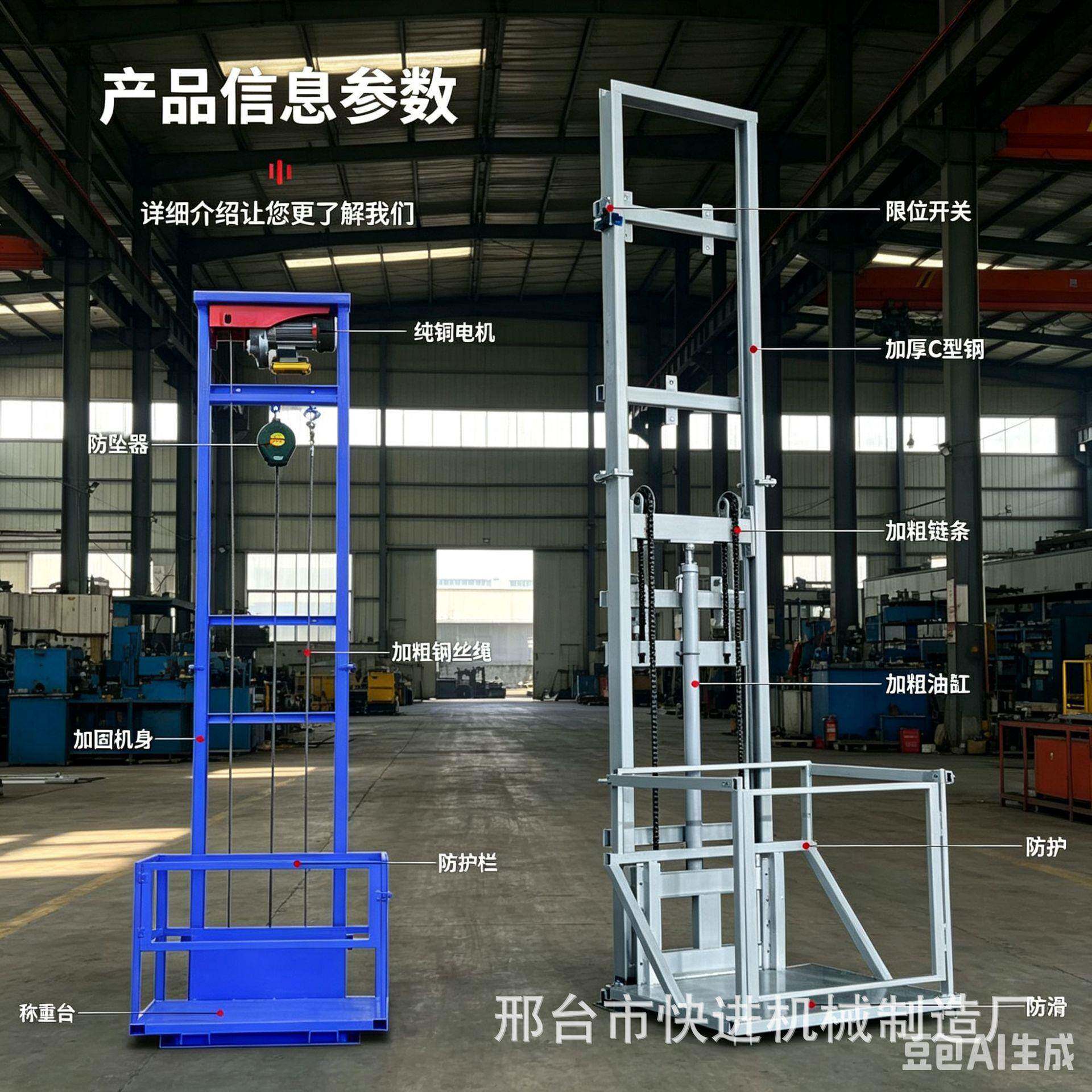 液压家用电梯别墅复式二层三层小型升降机无底坑室内观光私人电梯