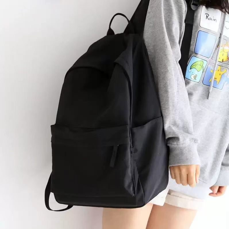 大小款纯色帆布双肩包|男女通用
