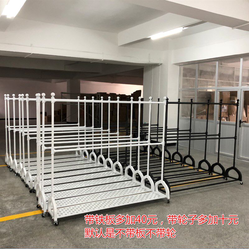 服装店展示架落地式童装挂衣架男女装店货架可升降双层婚纱陈列架