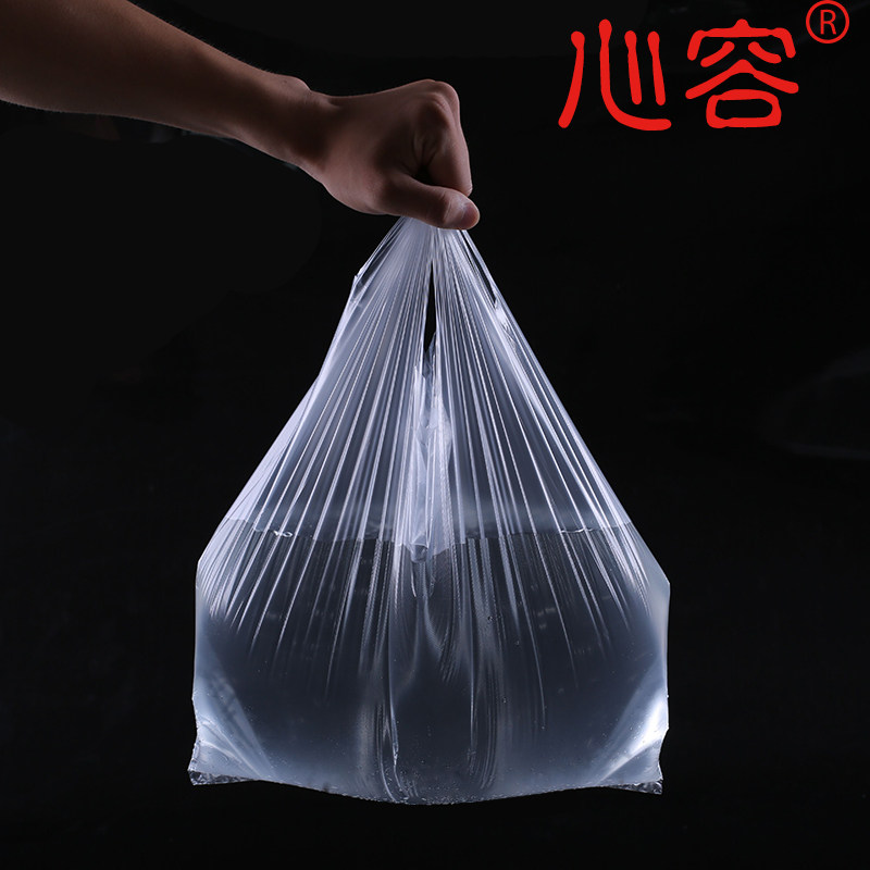 白色塑料食品袋加厚背心手提外卖超市购物打包方便袋子可定做