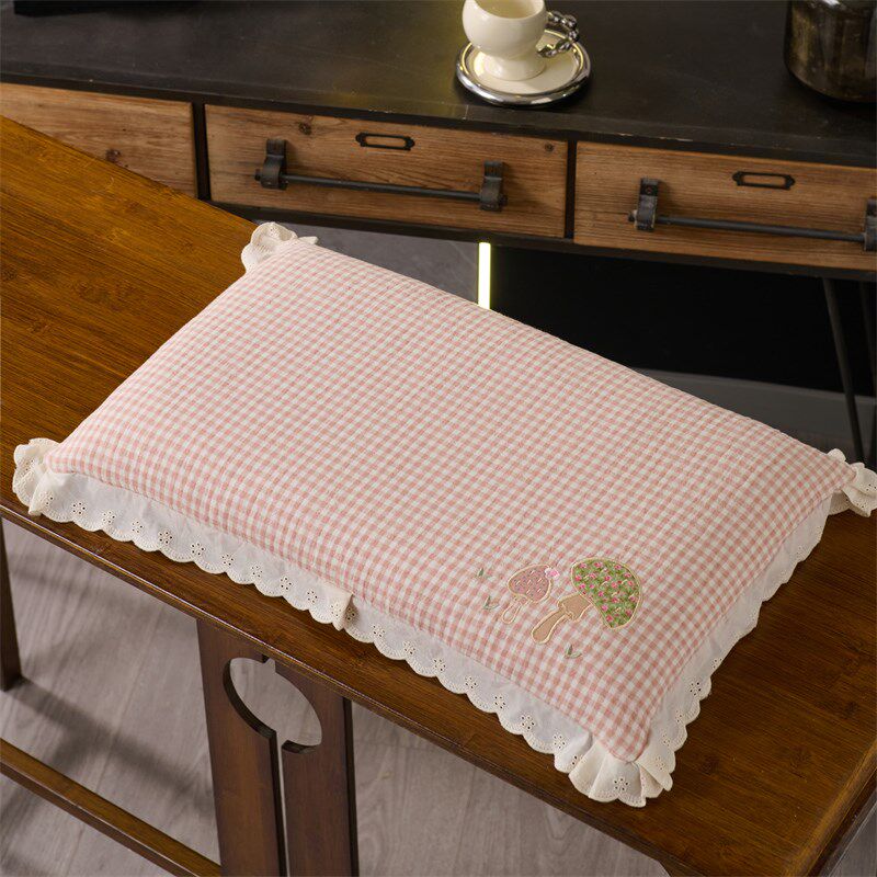 全棉双层纱枕头荞麦枕芯成人护颈椎助睡眠单人一只装高枕头芯一对