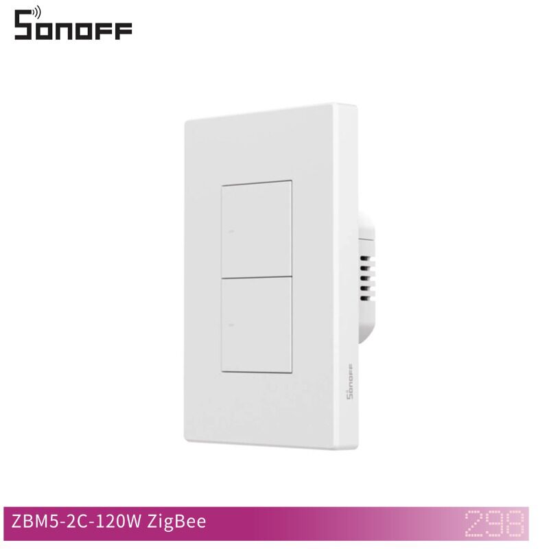 SONOFF6920075742985 ZBM5-2C-120W ZigBee双通道120机械开关白色图片