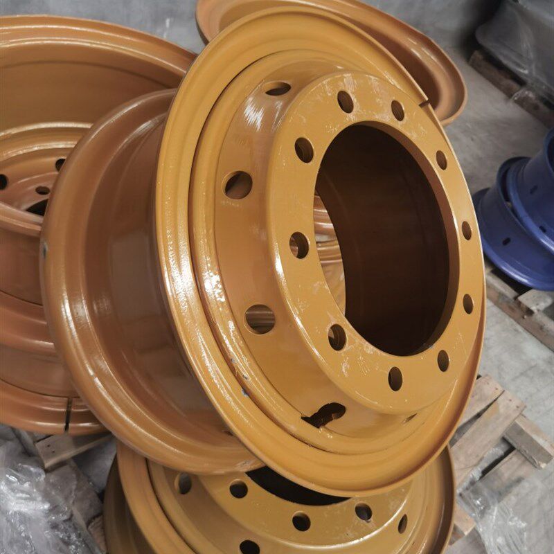 12R20轮胎百吨钢圈加厚超重载18厚20厚防脱圈胎渣土车护胎轮毂