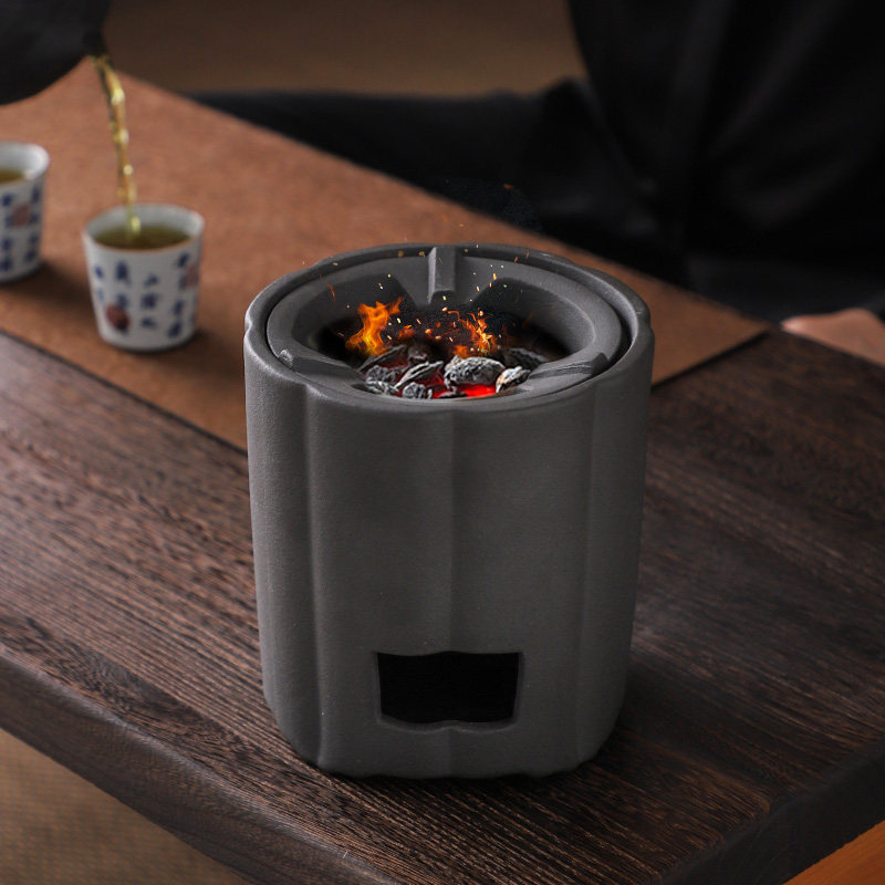 火山石碳烤炉手工红泥炉风炉小火炉木炭橄榄炭煮茶器家用烧水煮茶