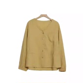 3.11 王福贵定制～韩系V领宽松设计感衬衫 加州衬衫