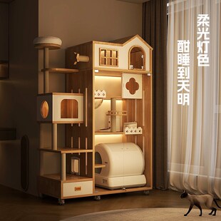 猫别墅猫笼猫爬架一体实木超豪华家用猫窝超大自由空间猫屋猫城堡