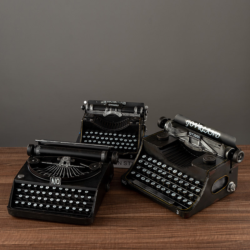 复古怀旧老式铁艺打字机模型创意摄影咖啡店橱窗道具桌面饰品摆件
