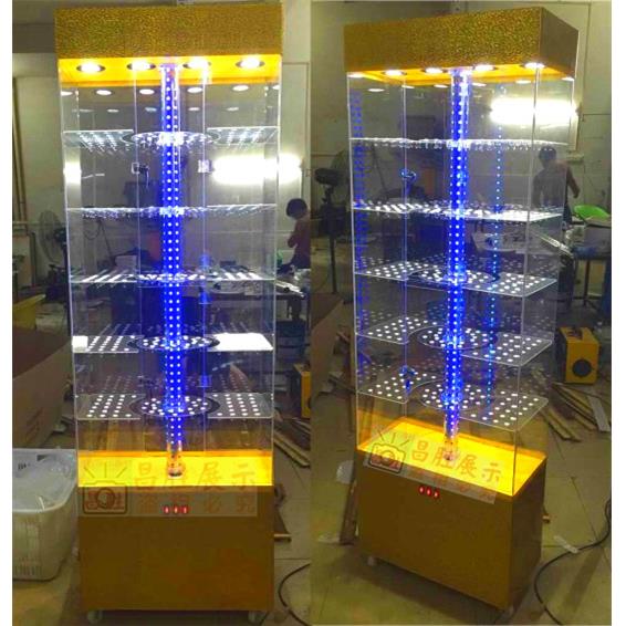 亚克力有机玻璃旋转展示柜手饰珠宝化妆品柜香水手机壳手表展示柜