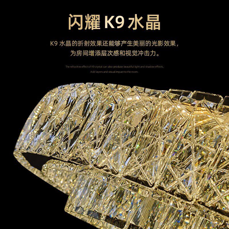 帕莎2024年新款创意个性轻奢水晶吊灯圆环形客厅卧室书房餐厅吊灯