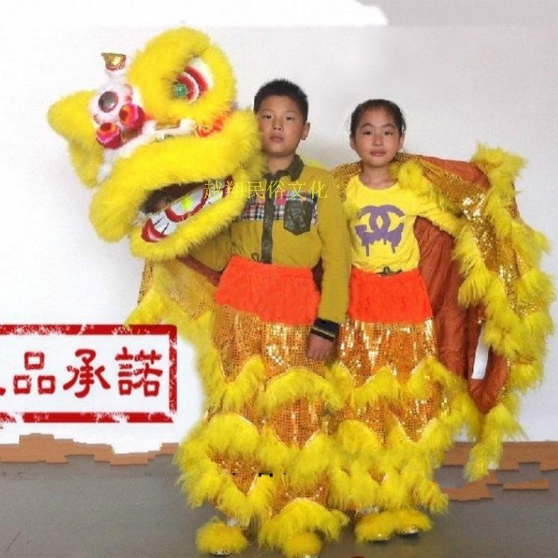 儿童舞狮舞狮南狮儿童双人醒狮少年醒狮少年狮王舞狮羊毛醒狮道具