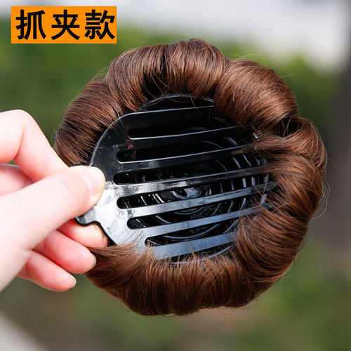 假发造型发包九朵花爪夹假发圈女生盘发新娘丸子头发包抓夹花苞头